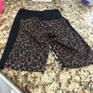 Spandex bike shorts leopard